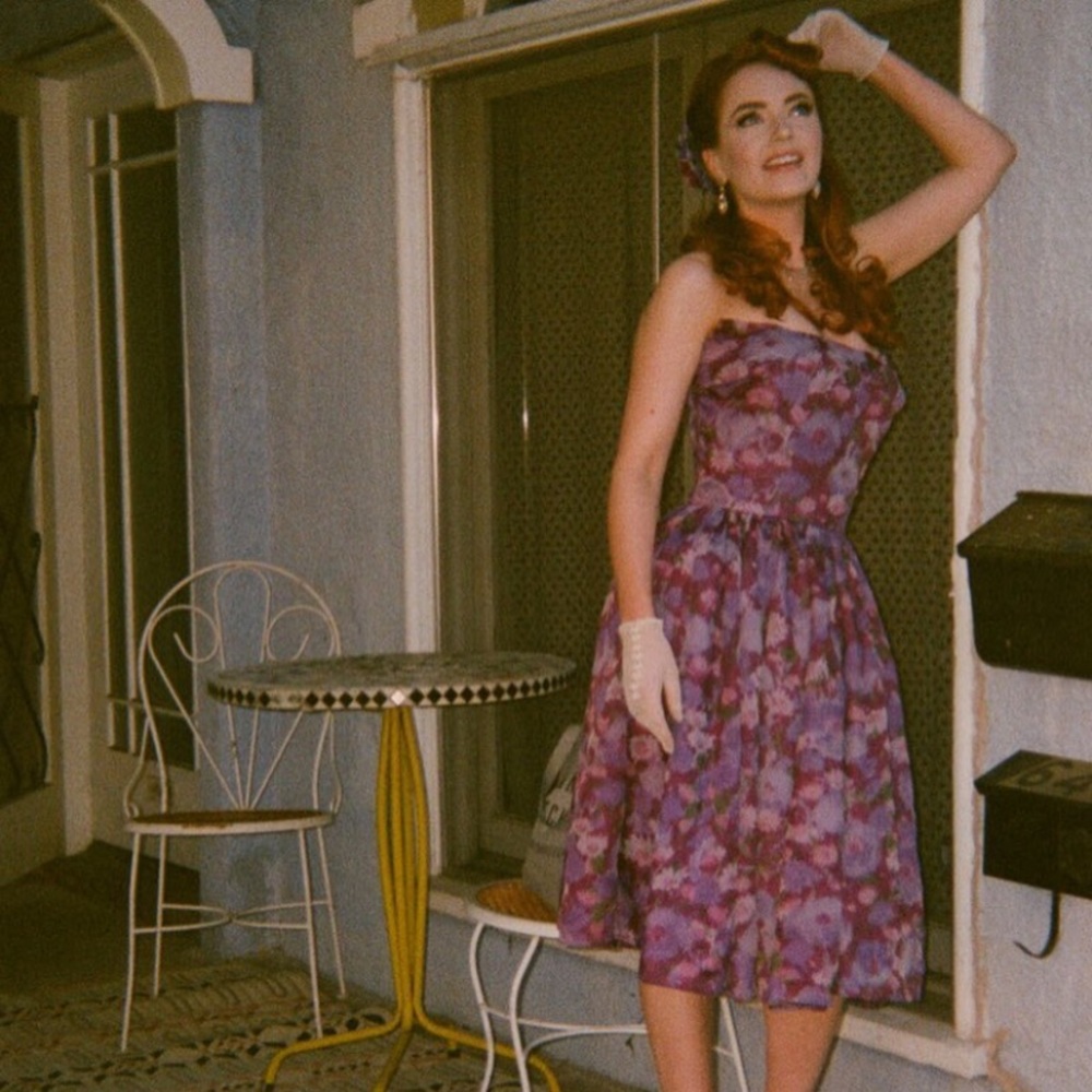 AUTHENTIC VINTAGE 1950’s Floral Swing Dress